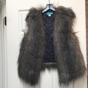 Faux fur vest
